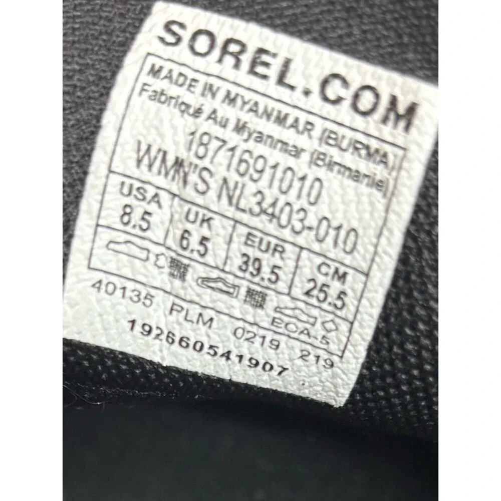 Sorel Out N’ About Plaid Buffalo Check Black Red Ankle duck Boots Lace up 8.5